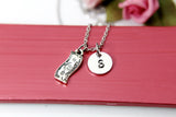 Money Necklace, Banknote Bill Charm Luck Jewelry Gifts, Best Birthday Gift, Christmas Gift, Personalized Initial Gift, N4383