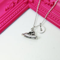 Jet Ski Necklace, Jet Ski Charm Water Sport Jewelry Gifts, Best Birthday Gift, Christmas Gift, Personalized Initial Gift, N4384