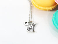 Silver Wolf Necklace, Wild Animal Charm, Teen Jewelry Gift, Personalized Gift, N4387