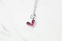 Heart Necklace, Real Platinum Plated Necklace, Dainty Necklace, Delicate Jewelry, Minimal Necklace, Modern Necklace, N4463