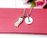 Money Necklace, Banknote Bill Charm Luck Jewelry Gifts, Best Birthday Gift, Christmas Gift, Personalized Initial Gift, N4383