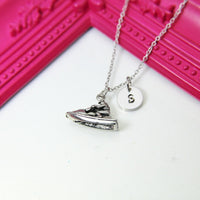 Jet Ski Necklace, Jet Ski Charm Water Sport Jewelry Gifts, Best Birthday Gift, Christmas Gift, Personalized Initial Gift, N4384