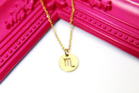 Scorpio Necklace, Gold Scorpio Charm, Scorpio Gift, Constellation Jewelry, Scorpio Zodiac Gift, Hypoallergenic, N4476
