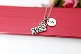 Cat Lover Necklace, Cat Person Paw Charm, Cat Pet Owner Jewelry Gift, Personalized Initial Gift, N4391