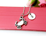 Crab Necklace, Crab Charm, Ocean Beach Jewelry Gift, Personalized Initial Gift, N4394