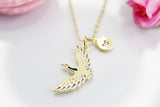 Crane Necklace, Gold Necklace, Japanese Crane Brid, Dainty Necklace, N4502