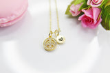 Peace Necklace, Gold Necklace, Dainty Necklace, N4505