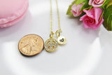 Peace Necklace, Gold Necklace, Dainty Necklace, N4505