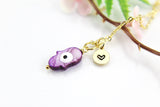 Hamsa Evil Eye Necklace, Gold Necklace, Dainty Necklace, N4512