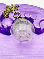 Best Birthday Day Gift for Sister, Best Friends, Friends, Daughter, Teen, Bronze Necklace, Real Dandelion Wish Flower, N4529