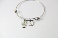 Halloween Bracelet, Personalized Initial Gift, N4541