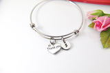 Thank You Bracelet Gift, Heart, Personalized Gift, N4555