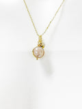 Sunstone Necklace, Natural Gemstone Jewelry Personalized Gift, N4607