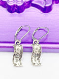 Dollar Banknotes Earrings, Hypoallergenic, Dangle Hoop Lever-back Earrings, N4623