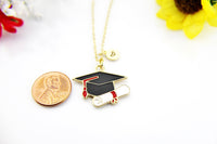 Graduation Gift, Graduation Cap Diploma Necklace, Personalized Gifts, N4650