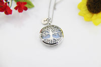 Best Mother's Day Gift for Mom Grandma Aunt, Opalite Tree Diffuser Locket Necklace, Personalized Gifts, N4662