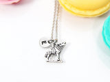 Silver Wolf Necklace, Wild Animal Charm, Teen Jewelry Gift, Personalized Gift, N4387