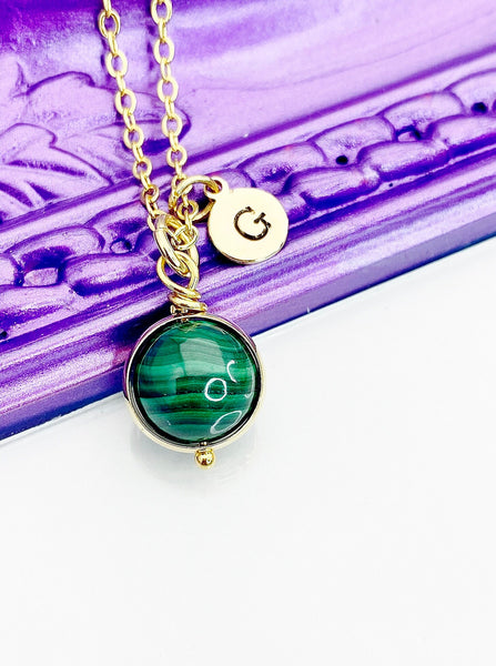 Best Mother's Day Gift for Mom Grandma Aunt, Malachite Necklace, Personalized Gift, N4693