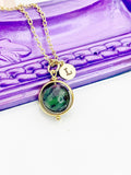 Ruby Zoisite Necklace, Natural Gemstone Jewelry, Best Mother's Day Gift for Mom Grandma Aunt,  Personalized Gift, N4695