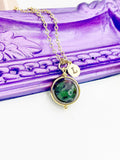 Ruby Zoisite Necklace, Natural Gemstone Jewelry, Best Mother's Day Gift for Mom Grandma Aunt,  Personalized Gift, N4695