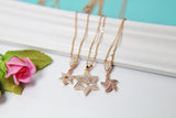 Rose Gold Necklace, Star of David, Star, Starfish, Dainty Necklace, Delicate Jewelry, Minimal Necklace, Modern Necklace, N4480