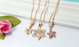 Rose Gold Necklace, Star of David, Star, Starfish, Dainty Necklace, Delicate Jewelry, Minimal Necklace, Modern Necklace, N4480