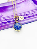 Lapis Lazuli Necklace, Natural Gemstones Jewelry, Best Mother's Day Gift, N4708