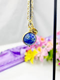 Lapis Lazuli Necklace, Natural Gemstones Jewelry, Best Mother's Day Gift, N4708