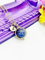 Blue Spot Jasper Necklace, Natural Gemstone Jewelry, Best Mother's Day Gift, N4708