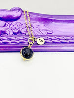 Blue Goldstone Necklace, Gemstone Jewelry, Best Mother's Day Gift, N4719