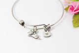 Silver Cat Charm Bracelet, Cute Cat Charm, Animal Charm, Pet Gift, Cat Person Gift, Cat Lover Gift, Personalized Gift, N976