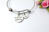 No Matter Where Bracelet Gift, Personalized Initial Gift, N4557