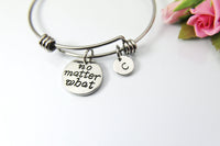 No Matter What Bracelet Gift, Personalized Initial Gift, N4558