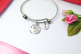 Silver Hedgehog Charm Bracelet Porcupine Pet Gifts Ideas Personalized Customized Made to Order, AN2243