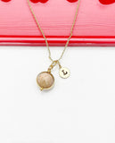 Rhodonite Necklace, Natural Gemstone Jewelry, N4605