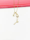 Gold Rose Necklace Mother's Day Gifts, Personalized Gifts, N4610
