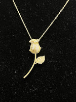 Gold Rose Necklace Mother's Day Gifts, Personalized Gifts, N4612
