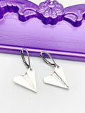 Paper Airplane Earrings, Hypoallergenic Earrings, N297-G