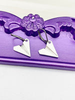 Paper Airplane Earrings, Hypoallergenic Earrings, N297-G