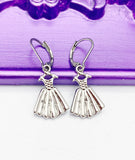 Silver Dress Earrings, Hypoallergenic, Dangle Hoop Lever-back Earrings, N4642