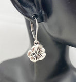 Flower Dangle Earrings, Hypoallergenic Lever-back, Spring Jewelry