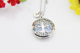 Best Mother's Day Gift for Mom Grandma Aunt, Opalite Tree Diffuser Locket Necklace, Personalized Gifts, N4662