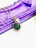 Ruby Zoisite Necklace, Natural Gemstone Jewelry, Best Mother's Day Gift for Mom Grandma Aunt,  Personalized Gift, N4695