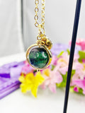 Ruby Zoisite Necklace, Natural Gemstone Jewelry, Best Mother's Day Gift for Mom Grandma Aunt,  Personalized Gift, N4695