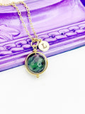 Ruby Zoisite Necklace, Natural Gemstone Jewelry, Best Mother's Day Gift for Mom Grandma Aunt,  Personalized Gift, N4695