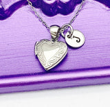 Tiny Heart Locket Necklace, Stainless Steel Locket Necklace, Personalized Gift, N4704