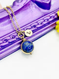 Lapis Lazuli Necklace, Natural Gemstones Jewelry, Best Mother's Day Gift, N4708