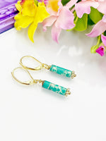 Imperial Jasper Earrings, Natural Regalite/Imperial Jasper/Sea Sediment Jasper, Hypoallergenic, Dangle Hoop Lever-back Earrings, N4709