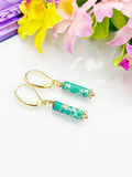 Imperial Jasper Earrings, Natural Regalite/Imperial Jasper/Sea Sediment Jasper, Hypoallergenic, Dangle Hoop Lever-back Earrings, N4709