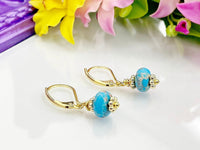 Imperial Jasper Earrings, Natural Regalite/Imperial Jasper/Sea Sediment Jasper, Hypoallergenic, Dangle Hoop Lever-back Earrings, N4710